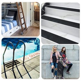 CHUANGSEED Heavy Duty Black Anti Slip Tape 2" x 35Ft (5cm x 10.6m) High Traction For Outdoor/Indoor Safety Non Skid Roll Traction Tread grip Tape