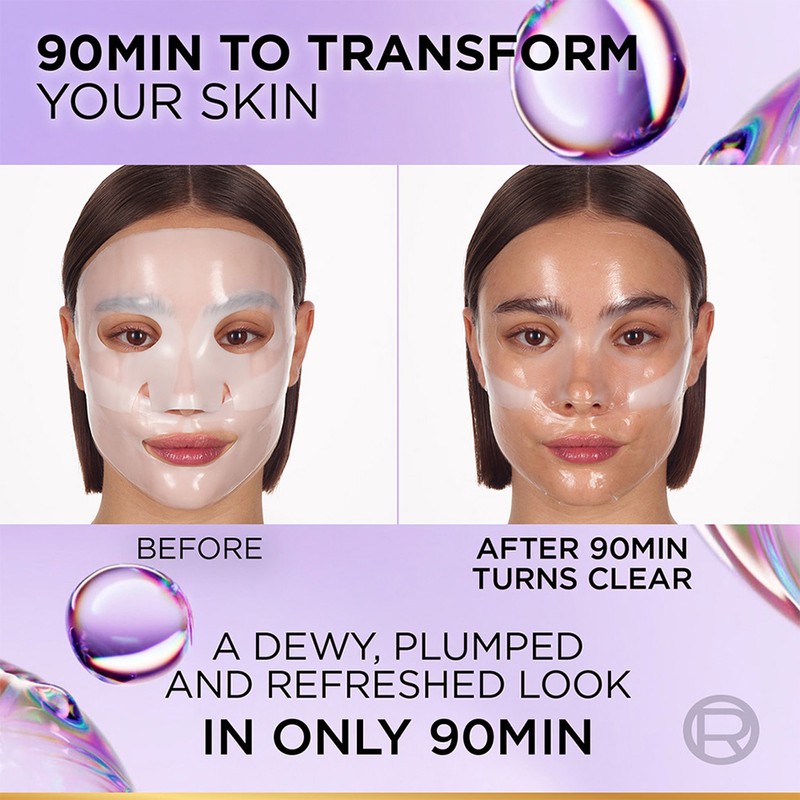 L'Oréal Paris L’Oréal Paris Revitalift Glass Skin Hydrogel Glow Mask,