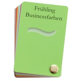 Farbpass Business Spring (Warm Spring) as Fan with 34 Type-Specific Colours for Colour Analysis, Colour Advice, 34 spring colours, Classic