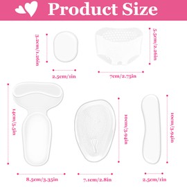 Pack of 14 High Heel Pads, Heel Protection, Anti Slip Heels Pads, Heel Cushion, Bunion Pads, Reusable Heel Holder, Anti Slip Shoe Cushion for Heels, Insoles for Toes