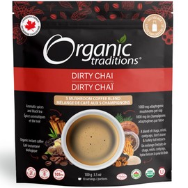 Organic Traditions Dirty Chai, 5 Mushroom Coffee Blend, 100g