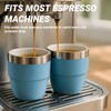 Cafezi 4 oz Espresso/Coffee Cup, Ceramic-Lined 18/8 Stainless Steel, Double-Wall
