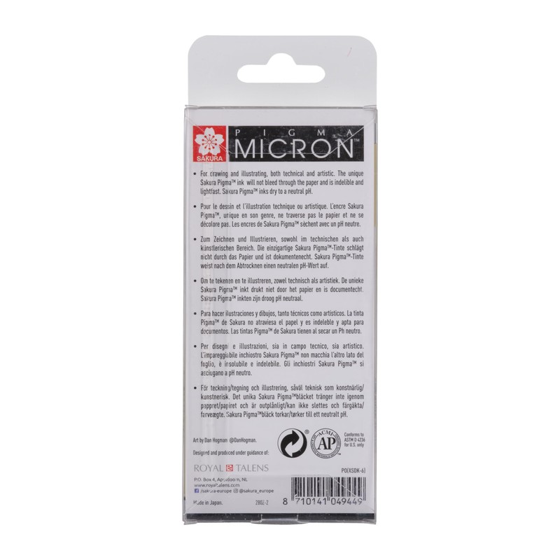 Pigma Micron 6 Fineliner Pack