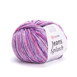 YarnArt Jeans Splash - Variegated Sport Yarn 55% Cotton 45% Acrylic 1 Skein/Ball 50 gr 174 yds Cotton Yarn Knitting Yarn Soft Yarn amigurumi Cotton Yarn (949)