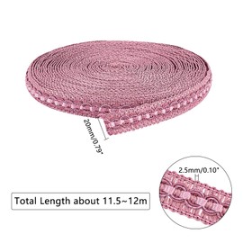 PandaHall 11.5 ~ 12 m 20 mm Polyester Gimp Braid Trim for Costumes DIY Crafts Sewing Jewellery Making Curtain Decoration Costume Accessories, Orchid