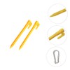 Mipcase Heavy Duty Plastic Tent Pegs Yellow Beach and Garden