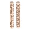 HARFINGTON 2pcs Wood Clay Roller 4"Water Wave Pebble Pattern Rolling