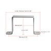 JfwuHap Square Pipe Clamp 10 Pcs, Stainless Steel, Silver, 30mm
