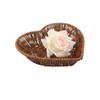 1PCS Heart Shaped Rattan Basket,Heart-Shaped Woven Storage Basket Simulation Rattan