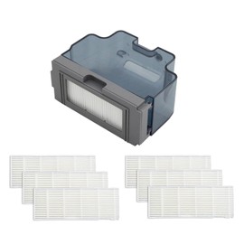 Usoway Robot Vacuum Replacements Parts Fit For Lefant M210/M213/M210b, For Okp K2 K2p K3 K4 K5 L1 K2p Robot Vacuum Cleaner, Vacuum Dust Pan, Side Sweep Edge Brush HEPA Filter (Dustbin& Filter-7pc)