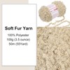 MECCANIXITY Fur Yarn Soft Fluffy Chunky Yarn Fuzzy Eyelash Yarn