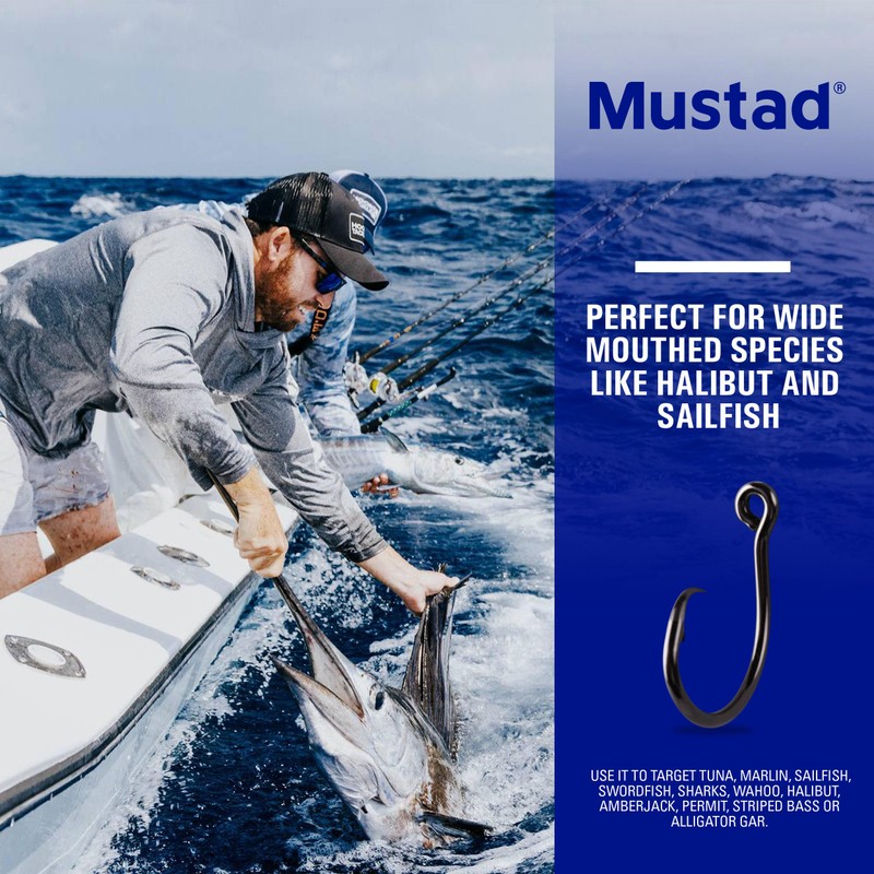 Mustad Demon Perfect Circle, in-Line, 3X Strong - Black Nickel-Size