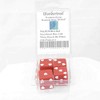 Red Sweetheart Dice with White Hearts D6 25mm (1in) Pack