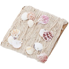 Out of the blue fishnet with shells, 100 x 200 cm