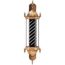 King Barber Pole w/ LED Light (Blue & Red & White)