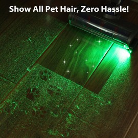 Morrean Pet Hair Detector Light, Green Ray Shows All Cat Dog Hair Fur, Universal Upgrade Attachment Suitable for All Vacuum Cleaner