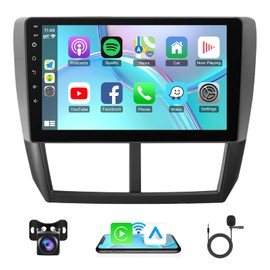 Car Stereo for Subaru Forester 2008-2012 & Impreza WRX 2007-2011 Radio Apple CarPlay Android Auto, 9“ Touch Screen for Forester Car Play Head Unit GPS Navi/WiFi/Bluetooth/Mirrorlink/SWC/Camera