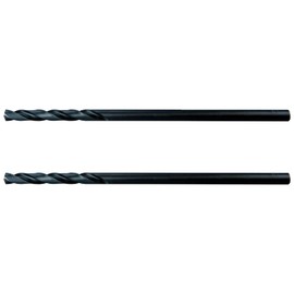 MAXTOOL No. 1x12" 2pcs Aircraft Extension Drills Dia 0.228" HSS M2 Extra Long Deep Twist Drill Bits Wire Gauge Numbered Straight Shank; ACN02B12R01P2