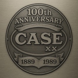 Case Cutlery Knives  Vintage  Style Metal Sign 100th Anny. Brushed Aluminum