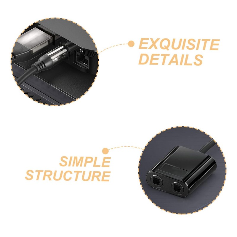 TEHAUX Optical Audio Splitter Connector Out Fiber Splitter for Home