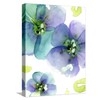 ART.COM Stretched Canvas Print Blue Flowers by Dawn Derman, 12"