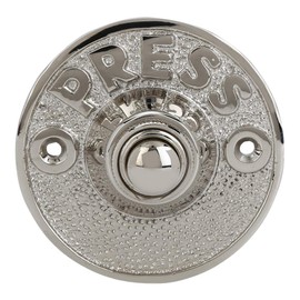 A29 Polished Nickel Doorbell Button – 2 1/2" Diameter – Classic Style Push Button in Brass with Recess Mount – Antique Finish, Wired for Standard Two-Wire Chime, Weather Resistant, DIY Installation