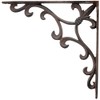Ornate Fleur De Lis Wall Shelf Bracket Brace Rust Brown