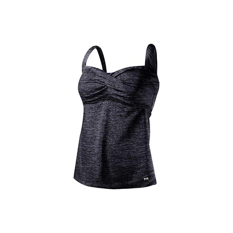 TYR Bra Tank Mantra Twist Bra Tank Top, black, 24w