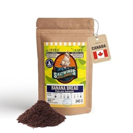 Banana Bread Ground Coffee by Saltwinds Coffee Company (340g) | Medium Roast 100% Arabica Low Acid | Delicious Flavoured Freshly Roasted in the Maritimes