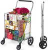 Wellmax Folding Grocery Cart with Wheels – Heavy Duty Utility