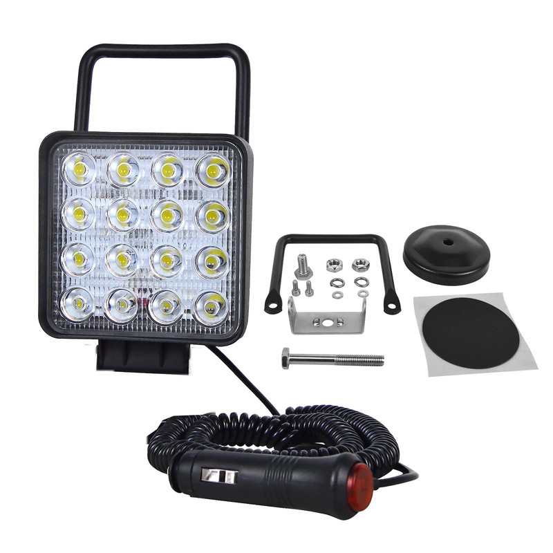 PICAA 1-Piece 4 Inch LED Work Light with Magnetic Base,