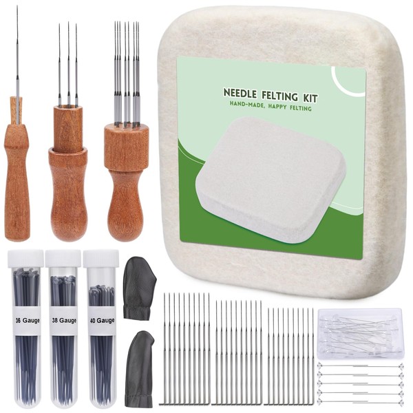 Tundi Needle Felting Tools, 6 x 6 Inch Wool Felt