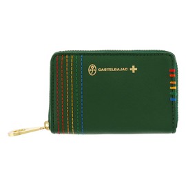 Castelbajac Coin Case 027601 Shest [Coin Purse, Key Case, Pass Case, Commuter Pass] Men's Leather [05] Green