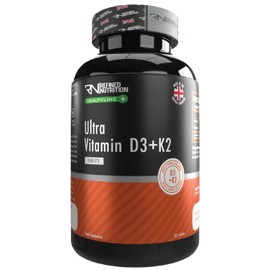 Refined Nutrition Vitamin D3 and K2 4000 IU - 365 Micro Tablets (1 Year Supply) - High Strength VIT D3 with K2 MK7 100ug - Supports Immune & Bone Health - Vegetarian & Halal - Made in UK