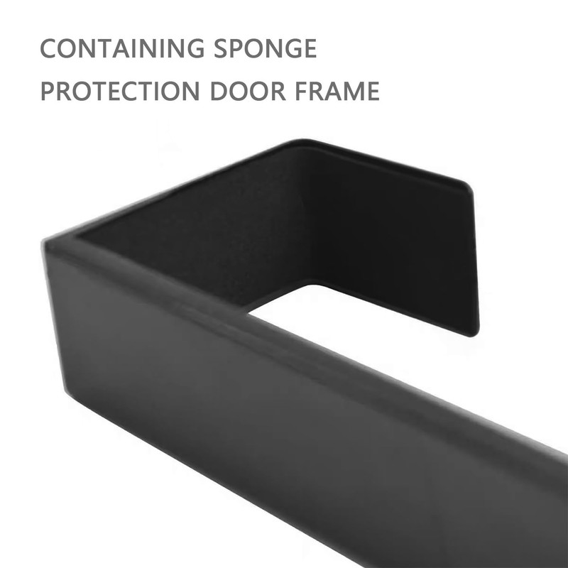 HL Home Adjustable Metal Wreath Hanger Over Front Doors, Black