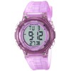 Armitron Sport Women's 45/7086TPR Digital Chronograph Translucent Purple Resin Strap