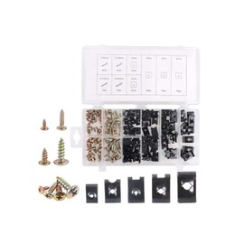 YFFSFDC U Nut Screw Kit U Clip Motorcycle Fairing Metal Fixing Tool U Shape Clip Bolt 170pcs