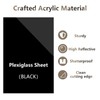 Egofine 4" x 6" Black Plexiglass Sheets 12 Pack 0.04