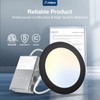 Amico Black 1 Pack 6 Inch 5CCT Ultra-Thin LED Recessed