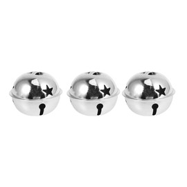 SOIMISS 11Pcs Christmas Jingle Bells Rustic Craft Bells for Christmas Tree Wreath Garland Ornaments Holiday DIY Decorations Silver (5cm)