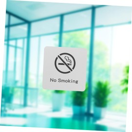 Mobestech 3pcs No Smoking Sign Bathroom Door Sign Metal Signs for Businesses Non Smoking Signs for Offices Bathroom Wall Decorations Warning Sign for Smoking Silver Aluminum Composite Panel