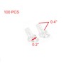 Geesatis 100 Pcs Transparent Acrylic PC Plastic Screw with Nut