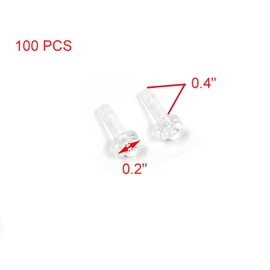 Geesatis 100 Pcs Transparent Acrylic PC Plastic Screw with Nut Tighten Screws Clear Acrylic Pillips Cross Pan Hand Tighten Screw Non-Slip M3 X 10MM / 0.4"