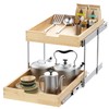 Sikarou Wood Pull Out Cabinet Organizer 2 Tie 11" W