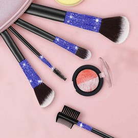 MLGDA Self Adhesive Blue Crystal Rhinestone Strips Diamond Ribbon Bling Sticker Rhinestones Roll for Arts Crafts,Wedding Christmas Party,Car Phone Decoration(Blue)