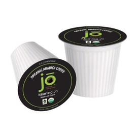 MORNING JO: 48 Cups Medium Roast Organic Coffee for Keurig K-Cup Compatible Brewers, Fresh Seal Single Serve Cups, Velvety Sweet Breakfast Blend, Fair Trade Certified, Kosher, Non-GMO, Gluten Free
