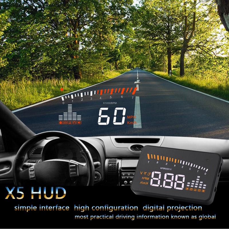 X5 HUD 3.5 Inches Universal Car HUD Head Up Display