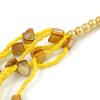 Avalaya Multistrand Yellow Shell/Glass Bead Long Necklace/ 76cm L