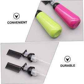 Outanaya 3pcs Hair Dye Bottle Applicator Plastic Comb and Brush for Precise Hair Coloring Durable and Lightweight for Salon and Home Use Convenient for Travel