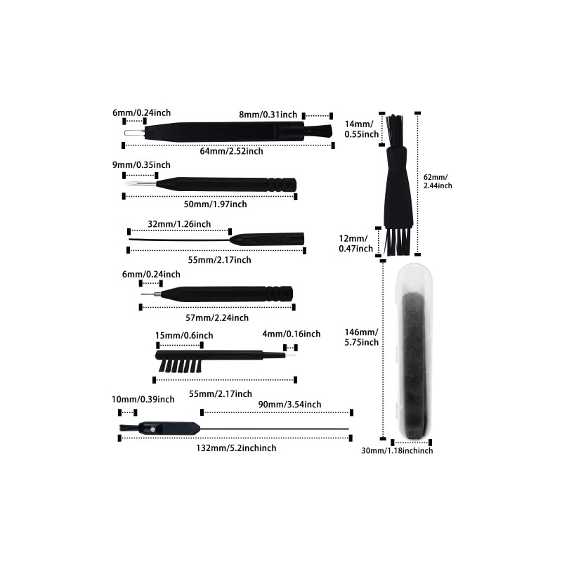8Pcs Hearing Amplifier Cleaning Brushes,Hearing Aid Brushes Wire for Cleaning,